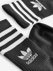 adidas Originals Black Mid Cut Crew Socks 3 Pack - Image 3 of 4