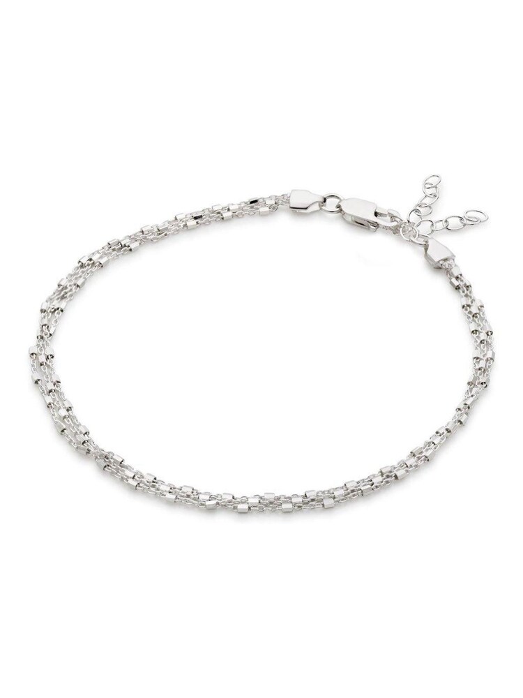 Beaverbrooks Sterling Silver Triple Strand Anklet - Image 1 of 3