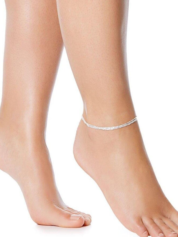 Beaverbrooks Sterling Silver Triple Strand Anklet - Image 3 of 3