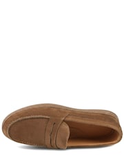 Jones Bootmaker Tan Suede Roderic Leather Penny Loafers - Image 4 of 5