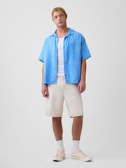 Gap Blue Floral Gauze Boxy Holiday Shirt - Image 3 of 5
