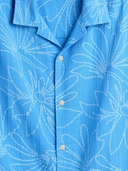 Gap Blue Floral Gauze Boxy Holiday Shirt - Image 5 of 5