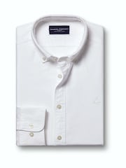 Charles Tyrwhitt White Button-down Stretch Washed Oxford Slim Fit Shirt - Image 6 of 8