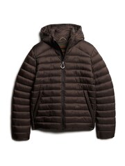 Superdry Brown Hooded Fuji Sports Padded Jacket - Image 4 of 6
