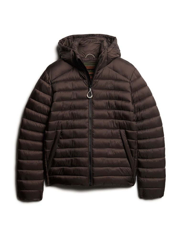 Brązowy - Superdry Hooded Fuji Sports Padded Jacket - Image 4 of 6