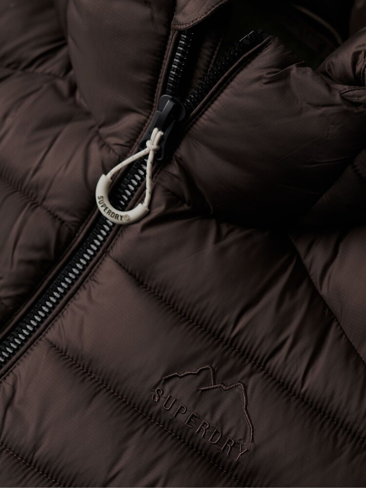Brązowy - Superdry Hooded Fuji Sports Padded Jacket - Image 5 of 6