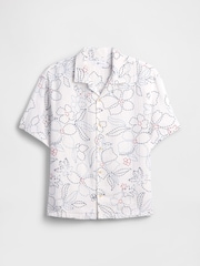Gap White Gauze Boxy Holiday Shirt - Image 4 of 5