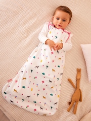 Lucy Tiffney Tropical Animals Print 1 Tog 100% Cotton Baby Sleep Bag - Image 1 of 7