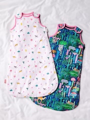 Lucy Tiffney Tropical Animals Print 1 Tog 100% Cotton Baby Sleep Bag - Image 5 of 7