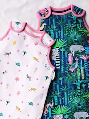 Lucy Tiffney Tropical Animals Print 1 Tog 100% Cotton Baby Sleep Bag - Image 6 of 7