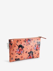 Cath Kidston Orange Scaredy Cat 100% Cotton Zipped Flat Purse - Image 1 of 3