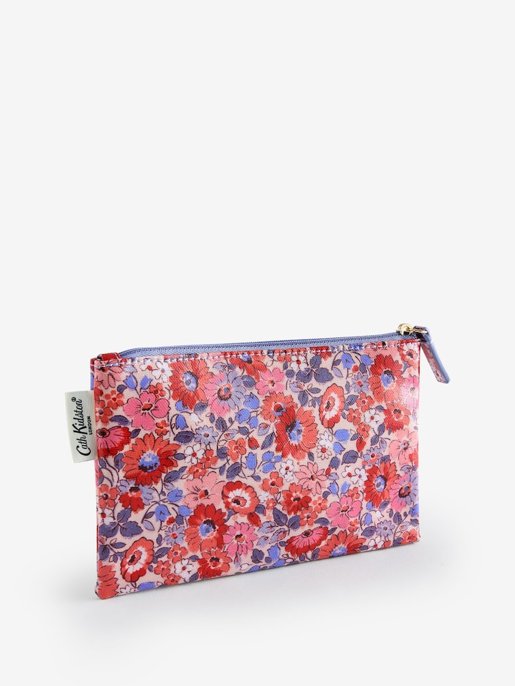 Cath Kidston Pink Archive Ditsy Print 100% Cotton Zipped Flat Purse - Image 1 of 1