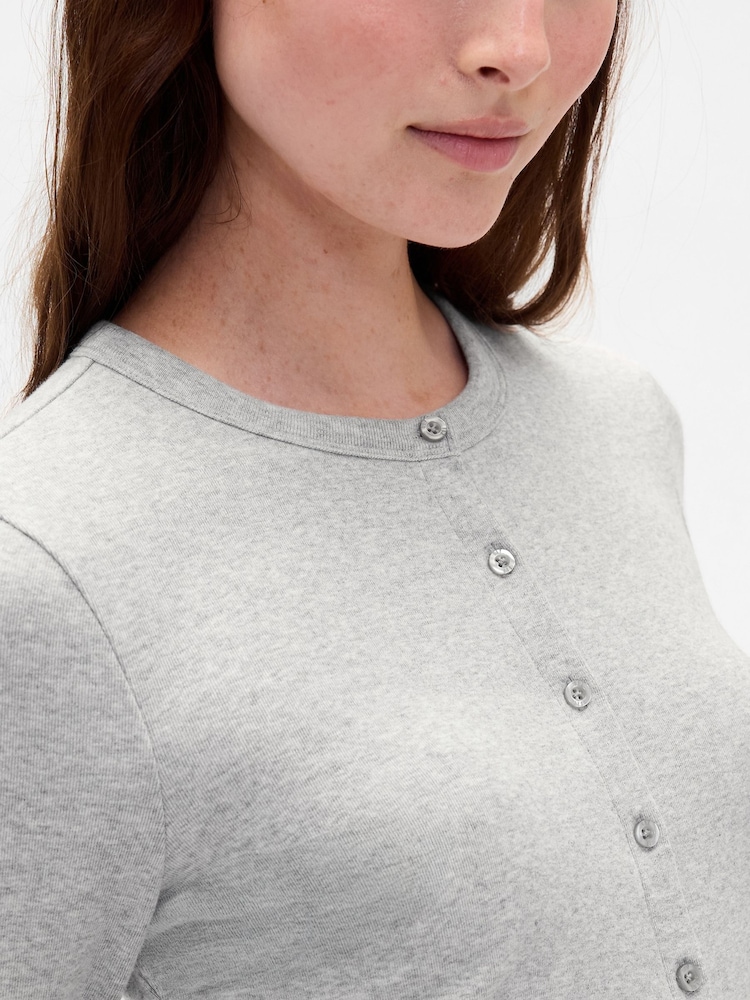 Grå - Gap Modern Rund hals Cardigans - Bilde 4 av 4