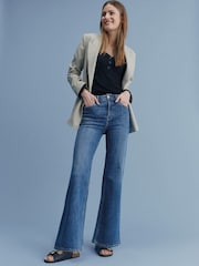 Mittelblau - Jeans mit weitem Bein - Bild 1 von 6