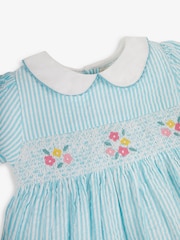 JoJo Maman Bébé Duck Egg Duck Appliqué Smocked Dress - Image 4 of 5