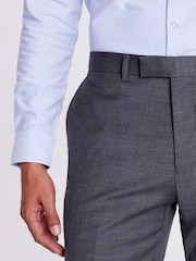 MOSS Grey Tailored Fit Twill Suit Trousers - Image 3 of 4