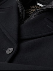 Superdry Blue 2 IN 1 Wool Pea Coat - Image 7 of 7