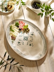 Neutral/Turquoise Mediterranean Picnic Serveware Platter - Image 2 of 4