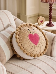 Natural 3D Jammy Biscuit Cushion - Image 1 of 5
