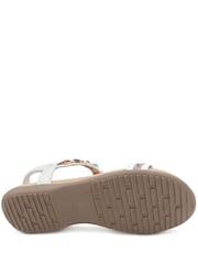 Pavers White Elasticated Beaded Slip On Sandals - Image 5 of 5