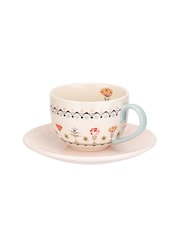 Cath Kidston Set of 2 Cream Teacup & Saucers - Image 4 of 4