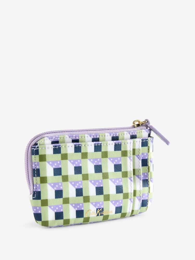 Cath Kidston Green Check Card and Coin Purse - Image 1 of 1
