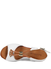 Pavers White Bellissimo Leather Block Heel Sandals - Image 5 of 6