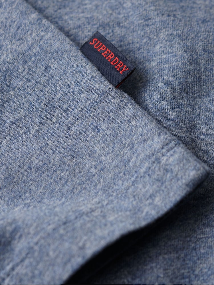 Superdry Blue Essential Logo Embroidery T-Shirt - Image 5 of 6
