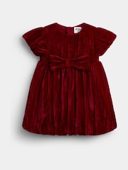 JoJo Maman Bébé Bright Red Velvet Christmas Dress - Image 1 of 4