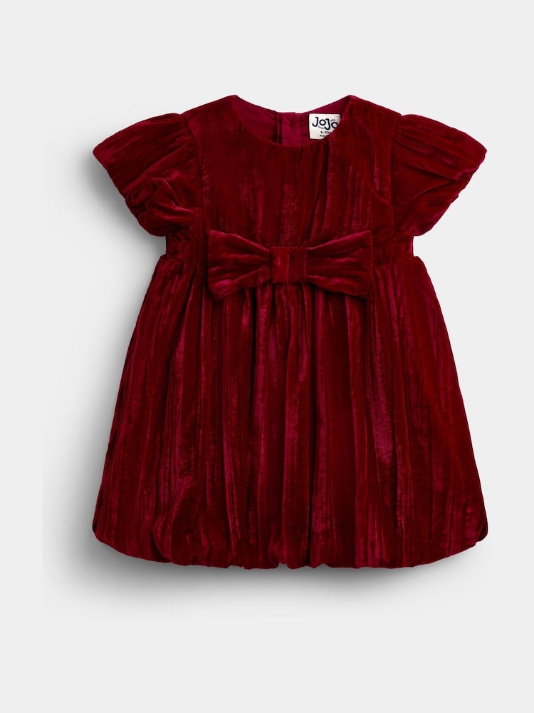 JoJo Maman Bébé Bright Red Velvet Christmas Dress - Image 1 of 4 JoJo Maman Bébé Bright Red Velvet Christmas Dress - Image 1 of 4