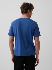Gap Blue Relaxed Branan Bear Logo Short Sleeve T-Shirt - Image 2 of 4