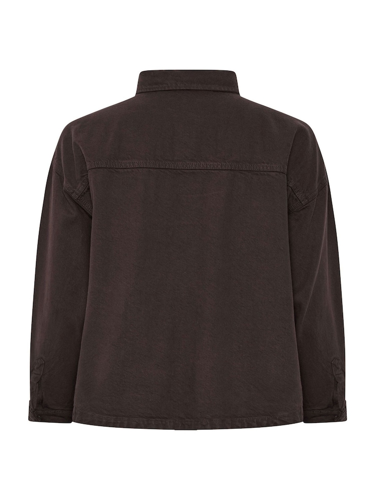 Yours Curve Brown Denim Shirt - Image 7 of 7 Yours Curve Brown Denim Shirt - Image 7 of 7