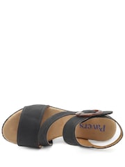 Pavers Black Fashionable Woven Wedge Heel Sandals - Image 4 of 5