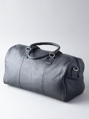 Lakeland Leather Black Medium Discoverer Leather Holdall - Image 1 of 7