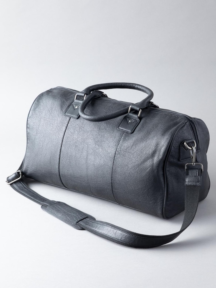 Lakeland Leather Black Medium Discoverer Leather Holdall - Image 2 of 7