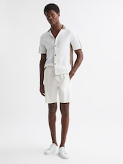Reiss White Latin Elasticated Shorts - Image 1 of 4