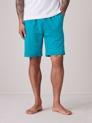 Blue/Green 100% Cotton Lightweight Joggers Shorts 2 Pack - Image 10 of 13