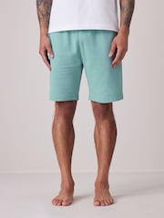 Blue/Green 100% Cotton Lightweight Joggers Shorts 2 Pack - Image 4 of 13