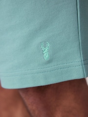 Blue/Green 100% Cotton Lightweight Joggers Shorts 2 Pack - Image 8 of 13
