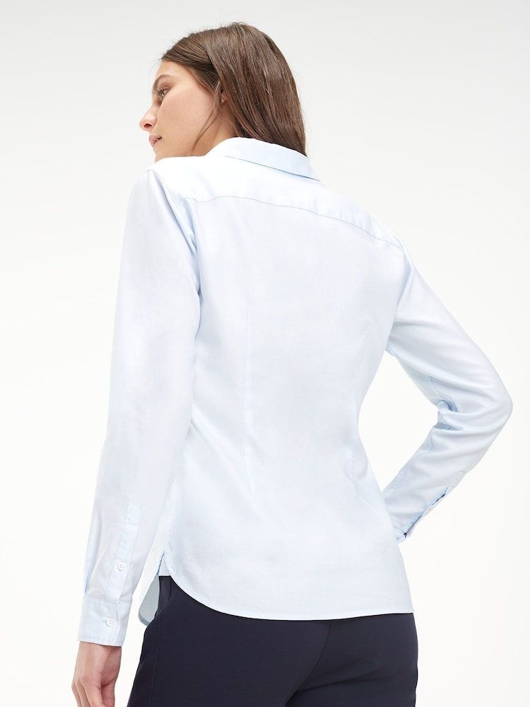 Tommy Hilfiger Blue Heritage Jenna 100% Cotton Regular Shirt - Image 2 of 5