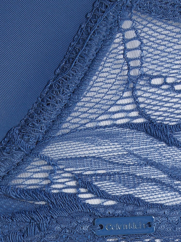 Calvin Klein Blue Seductive Comfort Lace Trim Bra - Image 6 of 6 Calvin Klein Blue Seductive Comfort Lace Trim Bra - Image 6 of 6