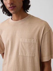 Maro-arămiu Maro - Tricou cu mânecă scurtă Gap Oversized Boxy Pocket - Imaginea 4 din 4