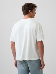 Cream - Tricou cu mânecă scurtă Gap Oversized Boxy Pocket - Imaginea 2 din 4