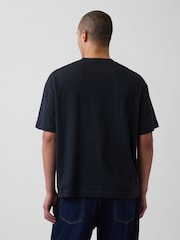 Negru - Tricou cu mânecă scurtă Gap Oversized Boxy Pocket - Imaginea 2 din 4