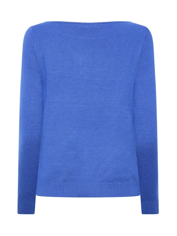 M&Co Blue Petite Boat Neck Long Sleeve Jumper - Image 6 of 6 M&Co Blue Petite Boat Neck Long Sleeve Jumper - Image 6 of 6