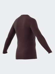 adidas Burgundy Teamwear Base Layer Long Sleeve Top - Image 2 of 3