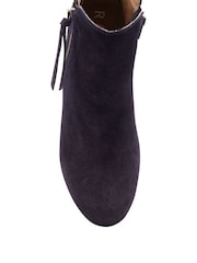 Ravel Blue Suede Leather Block Heel Ankle Boots - Image 4 of 4