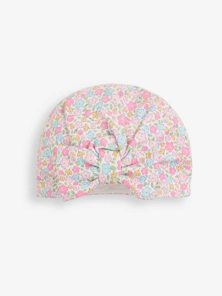 JoJo Maman Bébé Pink Ditsy Baby Turban - Image 2 of 2