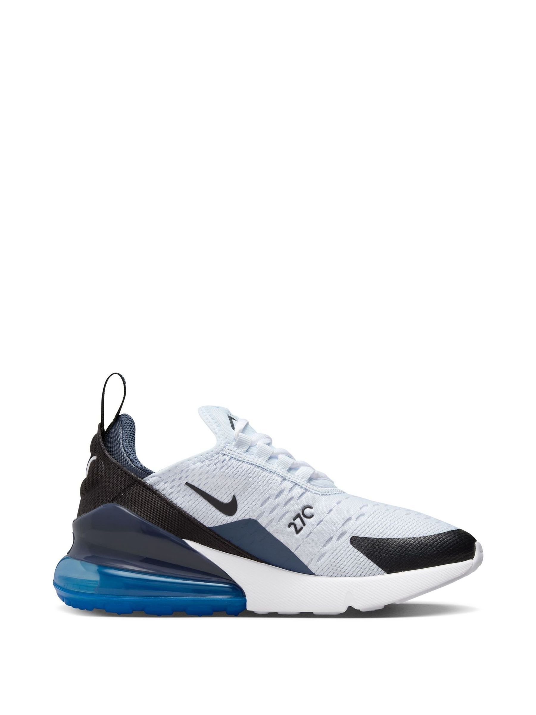 Buy Nike White Blue Black Youth Air Max 270 Trainers from Next Denmark