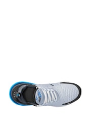Nike White/Blue/Black Youth Air Max 270 Trainers - Image 8 of 11